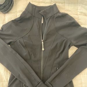 Black long sleeve athletic zip up